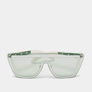 Pre Owned Valentino Green/White VA 2026 Rockstud Shield Sunglasses