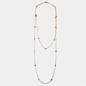 Pre Owned Valentino Rockstud Gold Tone Long Necklace