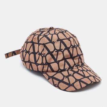 Valentino Brown/Black Silk Iconographe Baseball Cap 60