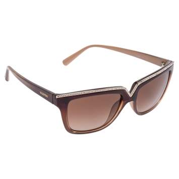 Pre Owned Valentino Brown/ Brown Gradient V646SR Rectangle Sunglasses