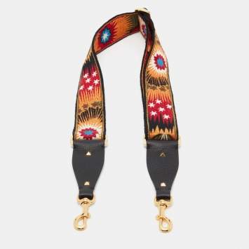 Pre Owned Valentino Multicolor Enchanted Wonderland Canvas Strap You Shoulder Bag