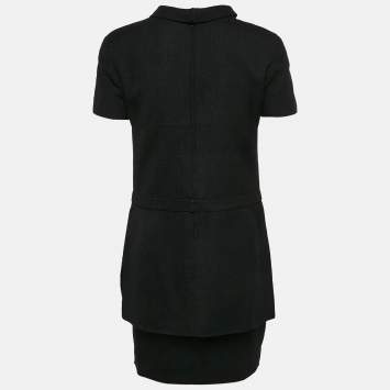Pre Owned Valentino Garavani Black Viscose Mini Dress and Skirt Set M