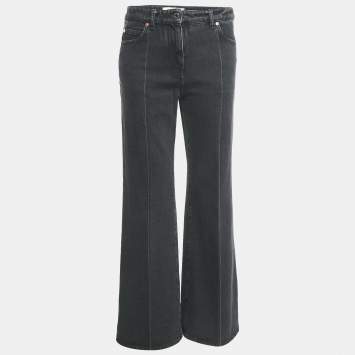 Valentino Blue Denim V Logo Pocket Detailed Straight Legged