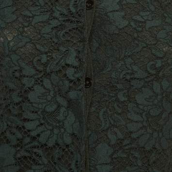 مملوكة مسبقًا كارديغان فالنتينو من الصوف الأخضر بمزين بالدانتيل مقاس صغير - سمول