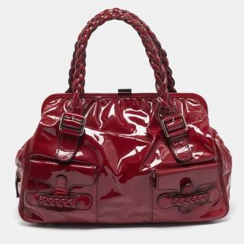 Valentino Red Patent Histoire Framed Bag