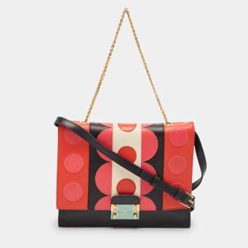 Pre Owned Valentino Multicolor Leather Carmen Flap Shoulder Bag