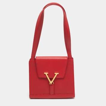Pre Owned Valentino Red Leather Vintage Satchel