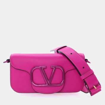 Pre Owned Valentino Small Calfskin Loco Crossbody Bag