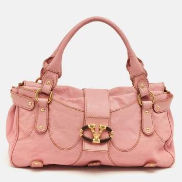 Pre Owned Valentino Pink Leather Catch Satchel