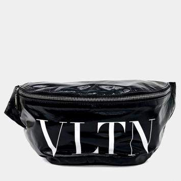 Pre Owned Valentino Black Leather hip sack