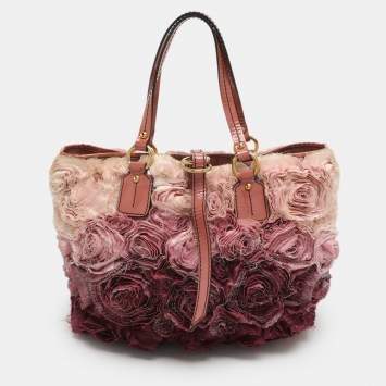 مملوكة مسبقًا حقيبة يد فالنتينو روزير جلد لامع و ساتان متعدد الألوان