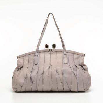 Pre Owned Valentino Vertical Pleated Handbag
