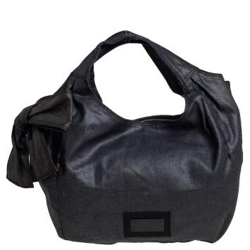 Pre Owned Valentino Black Fabric Nuage Hobo