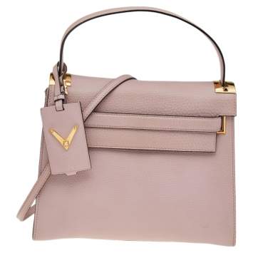 مملوكة مسبقًا Valentino Pink Leather Medium My Rockstud Top Handle Bag