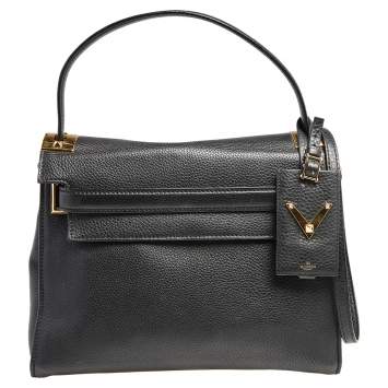 مملوكة مسبقًا Valentino Black Leather Medium My Rockstud Top Handle Bag