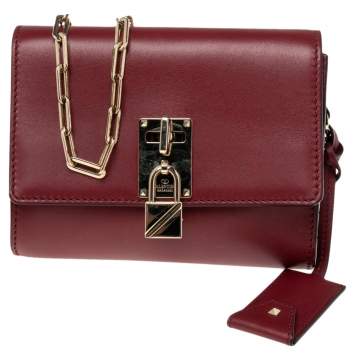 مملوكة مسبقًا Valentino Red Leather Joylock Shoulder Bag