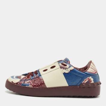 Pre Owned Valentino Multicolor Leather VL7N Lace Up Sneakers Size 40