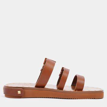 Pre Owned Valentino Womens Buckled Sandal Brown EU 39.5 / UK 6.5