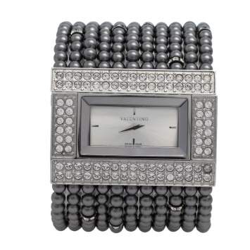 Pre Owned Valentino Silver Stainless Steel 52376 Women's Wristwatch 45 mm