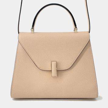 Pre Owned حقيبة فالاكسسترا جلد بيج مقاس متوسط 2 اتجاه إيديد