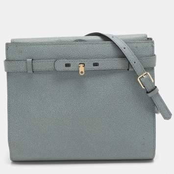 مملوكة مسبقًا Valextra Brera Azur Leather Crossbody Bags