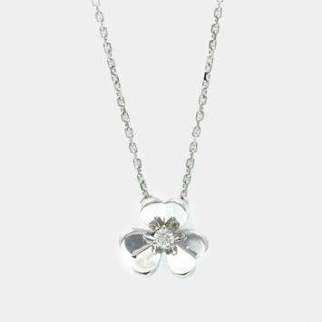 Van Cleef & Arpels 18K White Gold Mini Frivole Pendant