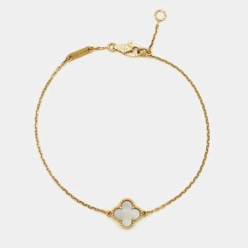 مملوكة مسبقًا سوار فان كليف آند اربلز سويت الهامبرا من عرق اللؤلؤ ذهب أصفر عيار 18