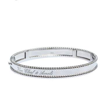 Pre Owned Van Cleef & Arpels Perlée Signature 18K White Gold Bracelet M