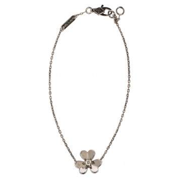 Pre Owned Van Cleef & Arpels Frivole Diamond 18K White Gold Mini Bracelet