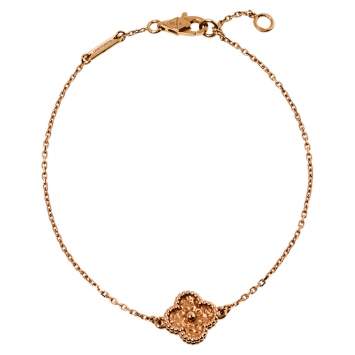 Pre Owned Van Cleef & Arpels Sweet Alhambra 18K Rose Gold Bracelet