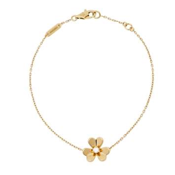 مملوكة مسبقًا Van Cleef & Arpels Frivole Diamond 18K Yellow Gold Bracelet Mini Model