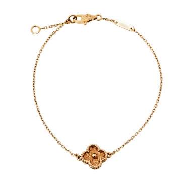 Pre Owned Van Cleef & Arpels Sweet Alhambra 18K Rose Gold Bracelet