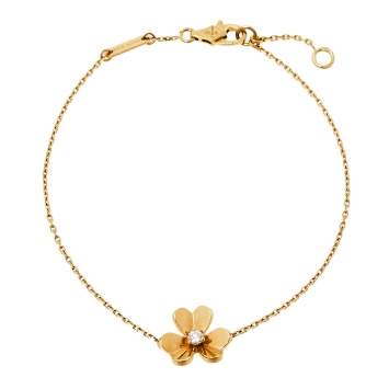 Pre Owned Van Cleef & Arpels Frivole Diamond 18K Yellow Gold Bracelet 