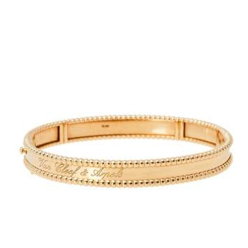 Pre Owned Van Cleef & Arpels Perlée Signature 18K Rose Gold Bracelet M