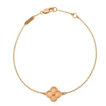 Pre Owned Van Cleef & Arpels Sweet Alhambra 18K Rose Gold Bracelet