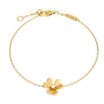 Pre Owned Van Cleef & Arpels Frivole Diamond 18k Yellow Gold Bracelet 
