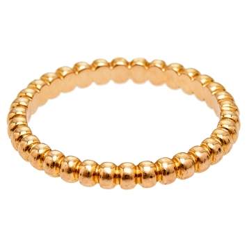 Pre Owned Van Cleef & Arpels Perlée Pearls of Gold 18k Rose Gold Small Model Ring Size 49