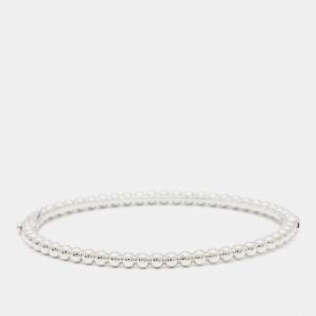 Pre Owned Van Cleef & Arpels Perlée Pearls Medium Model 18k White Gold Bracelet M