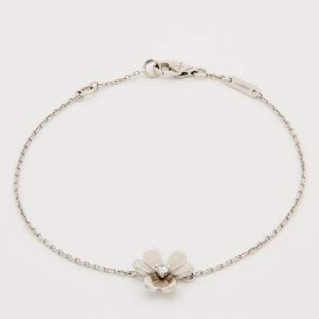Pre Owned Van Cleef & Arpels Frivole Diamond 18k White Gold Bracelet