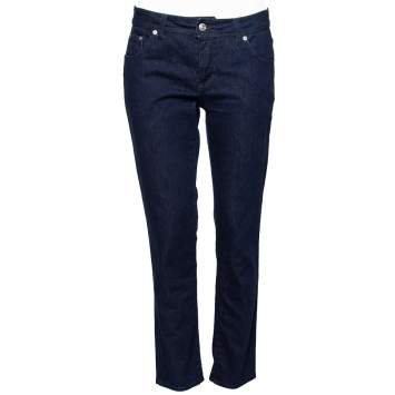 Pre Owned Versace VJC Navy Blue Denim Tapered Leg Jeans M