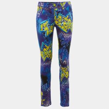 مملوكة مسبقًا Versace Jeans Multicolor Printed Cotton Skinny Fit Jeans S