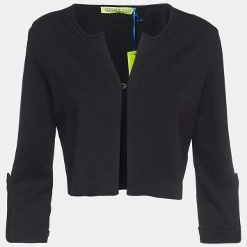 Pre Owned Versace Jeans Black Knit Shrug S