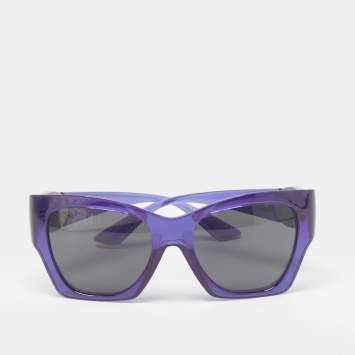 Pre Owned Versace Purple MOD. 4452 Icon Medusa Square Sunglasses
