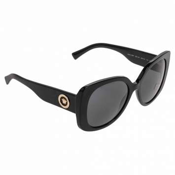 Pre Owned  Versace Medusa Black Medusa Icon Squared Sunglasses