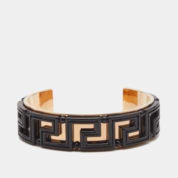Pre Owned Versace Greca Two Tone Bracelet