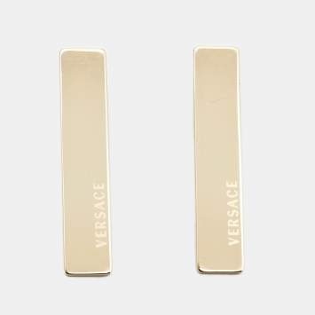 Pre Owned Versace Gold Tone Earrings