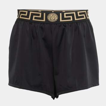 Pre Owned Versace Black Medusa Waistband Swim Shorts XXL