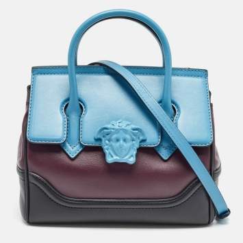 Pre Owned Versace Tricolor Leather Palazzo Empire Tote