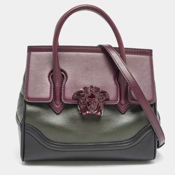 Pre Owned Versace Tricolor Leather Palazzo Empire Tote
