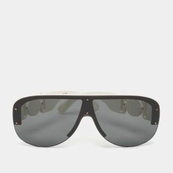 Versace White/Black MOD.4391 Medusa Biggie Shield Sunglasses  
